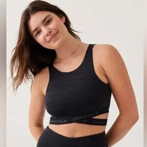 Outdoor Voices NWOT Move Free Criss Cross TechSweat Night Crop Top Sports Bra M